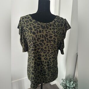 EUC NY&CO XL BLOUSE PUFF SLEEVE